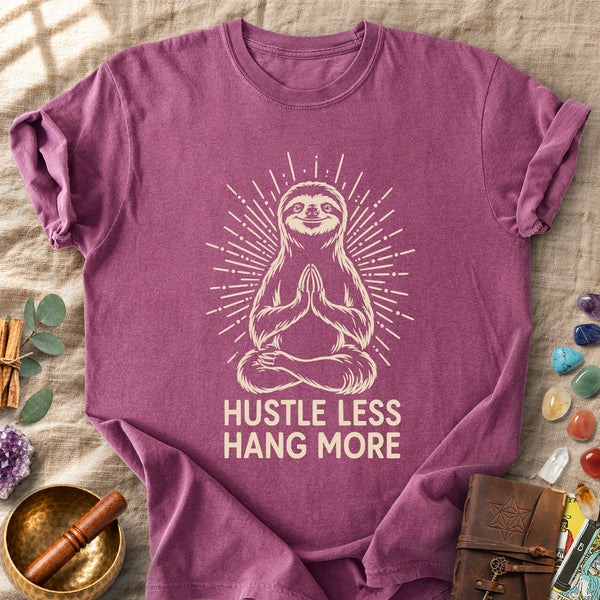 Hustle Less Hang More Sloth Yoga Meditation Mindful Comfort Colors® Unisex T-Shirt