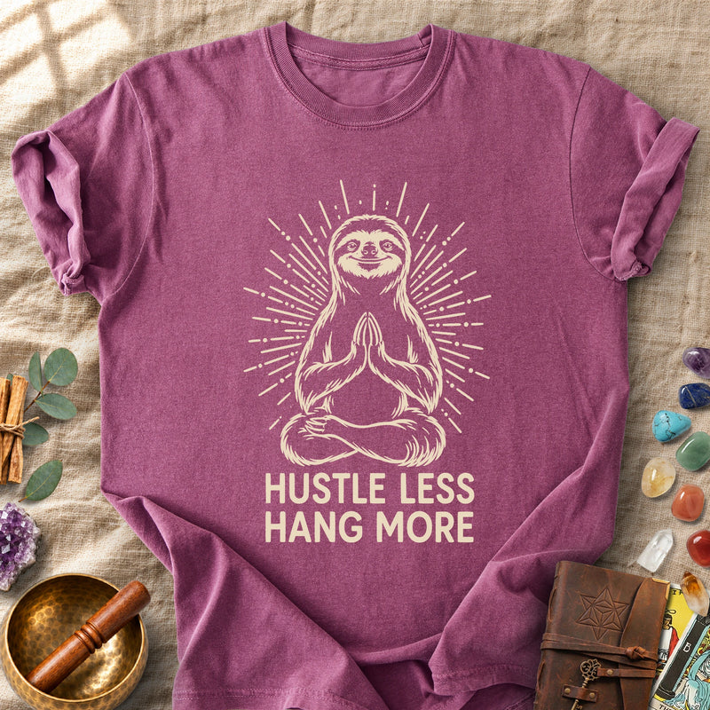 Hustle Less Hang More Sloth Yoga Meditation Mindful Comfort Colors® Unisex T-Shirt