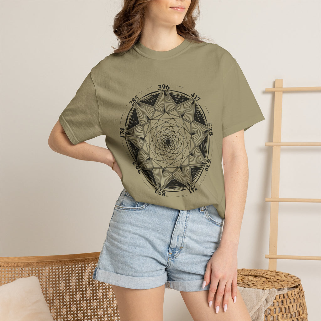 All Solfeggio Frequencies Sacred Geometry Mandala Vibrational Art Comfort Colors® Unisex T-Shirt