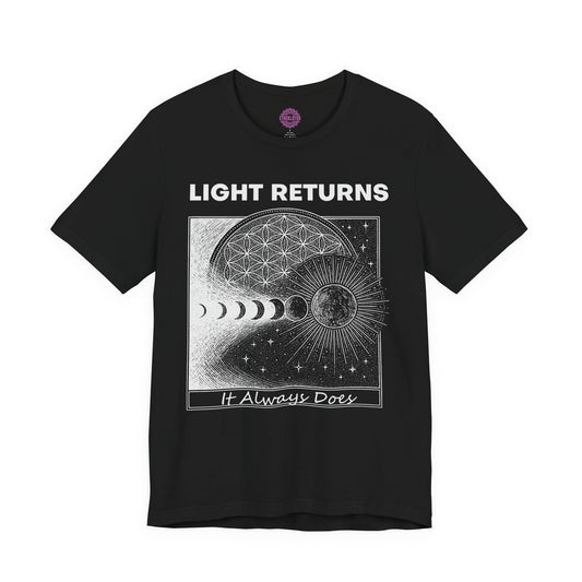 Light Returns Sacred Geometry Premium Unisex T-Shirt