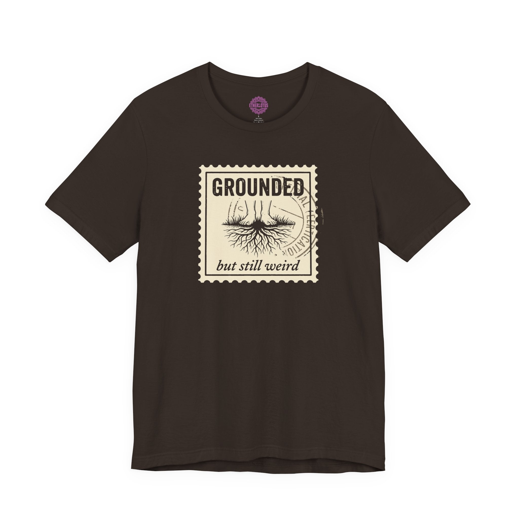 Grounded But Still Weird Postage Stamp Premium Unisex T-Shirt