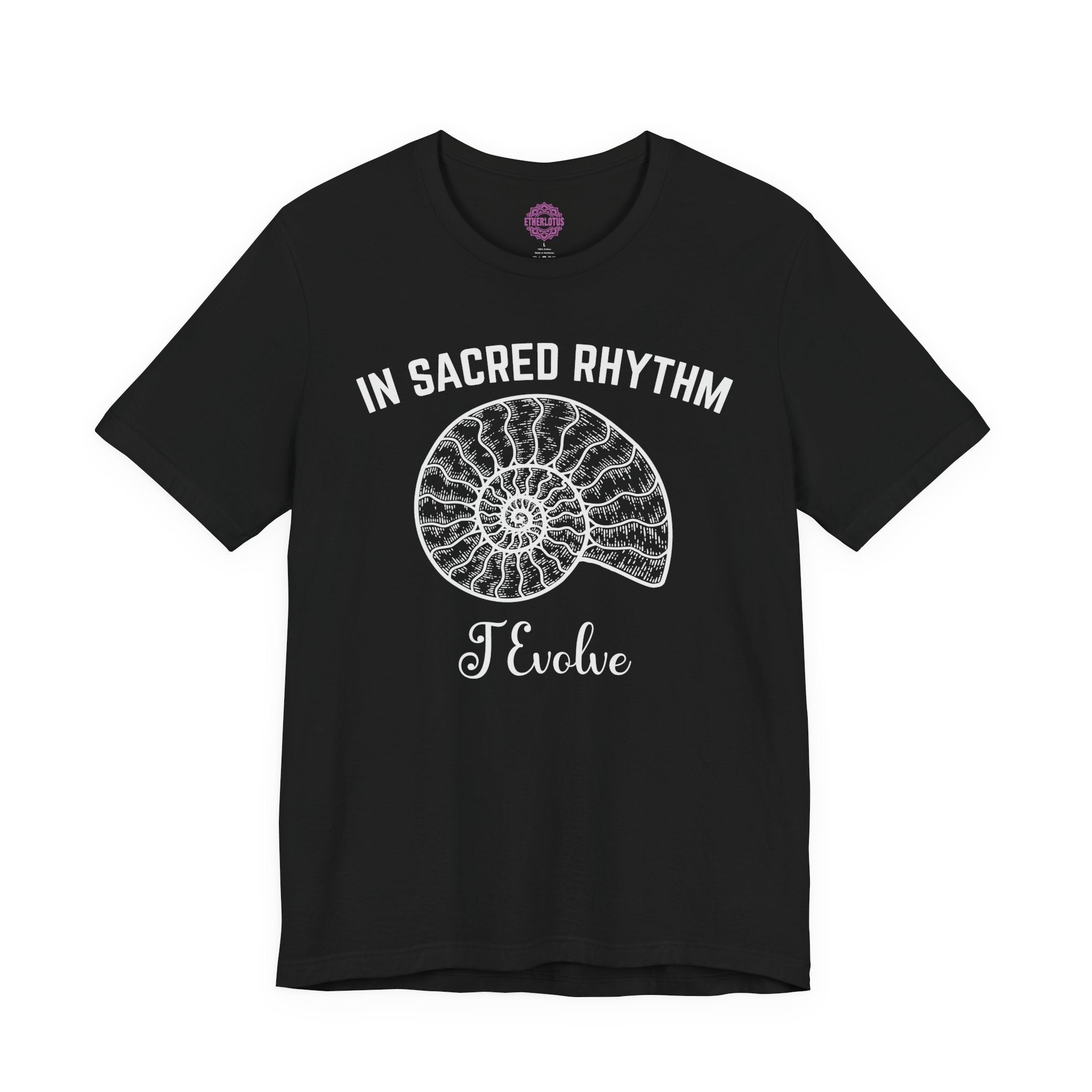 In Sacred Rhythm I Evolve Nautilus Sacred Geometry Premium Unisex T-Shirt