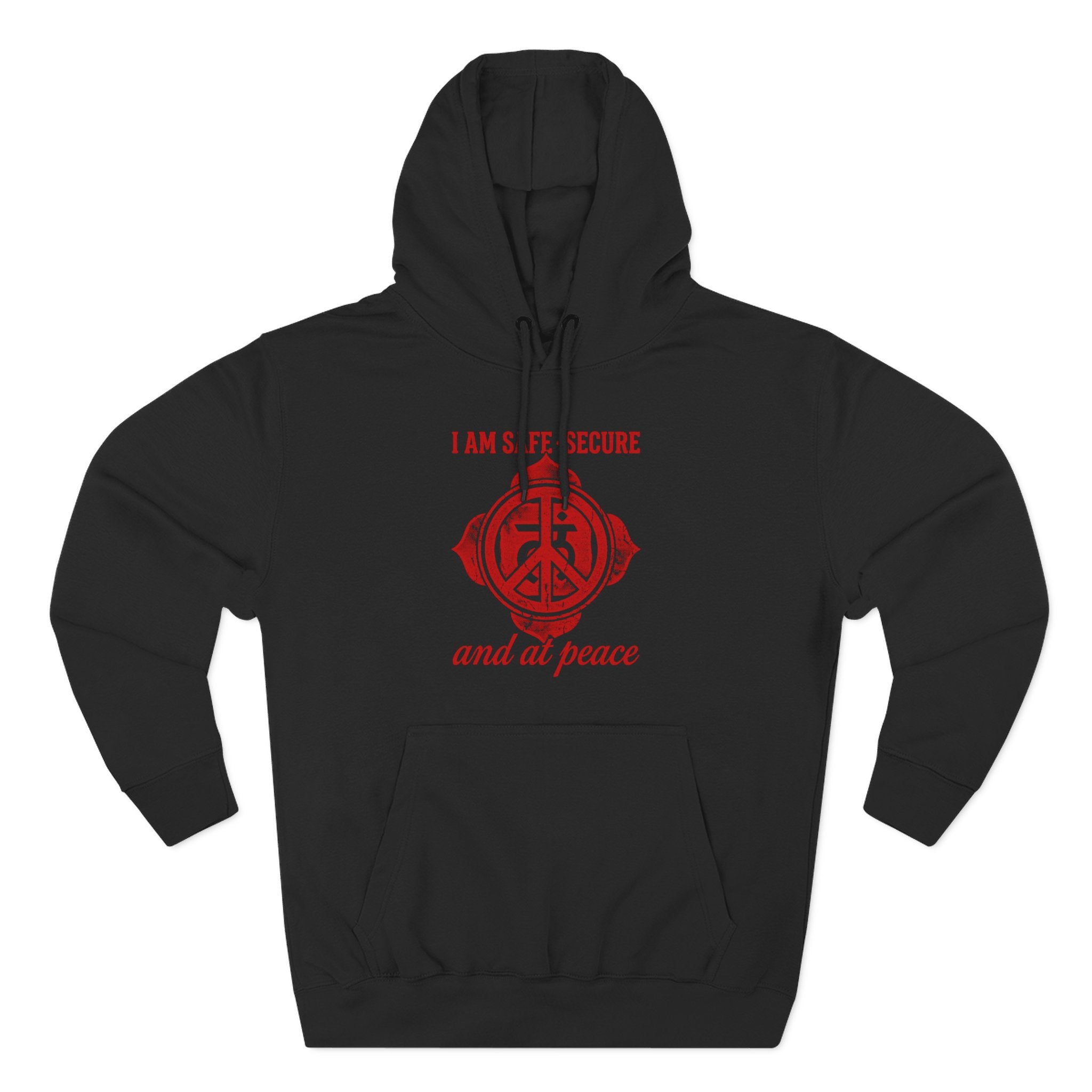 I Am Safe Secure and at Peace Root Chakra Premium Unisex Hoodie