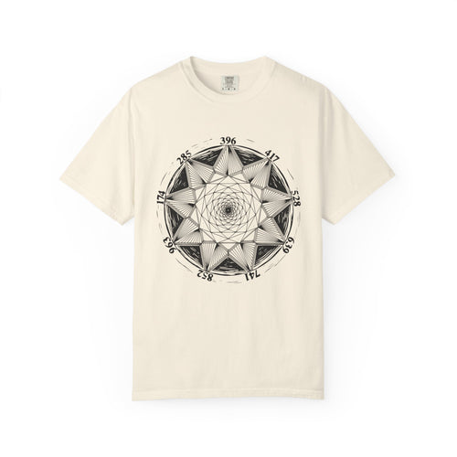 All Solfeggio Frequencies Sacred Geometry Mandala Vibrational Art Comfort Colors® Unisex T-Shirt