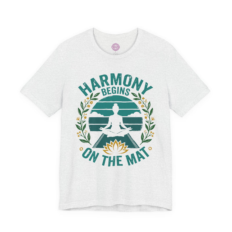 Harmony Begins on the Mat Premium Unisex T-Shirt