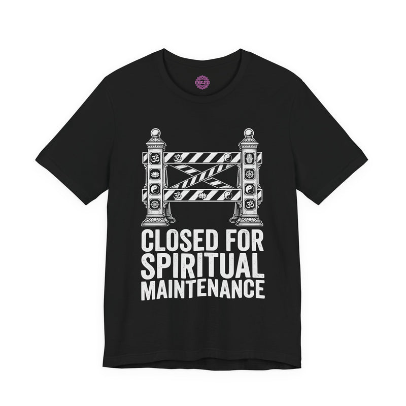 Closed For Spiritual Maintenance Sacred Gate Premium Unisex T-Shirt