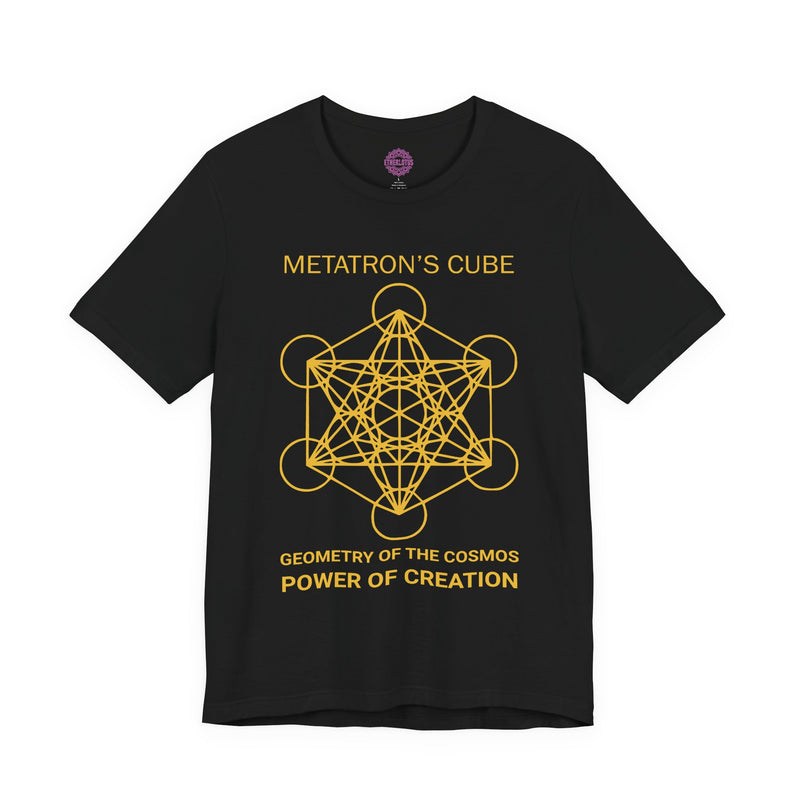 Metatron's Cube "Geometry of the Cosmos" Sacred Geometry Gold Premium Unisex T-Shirt
