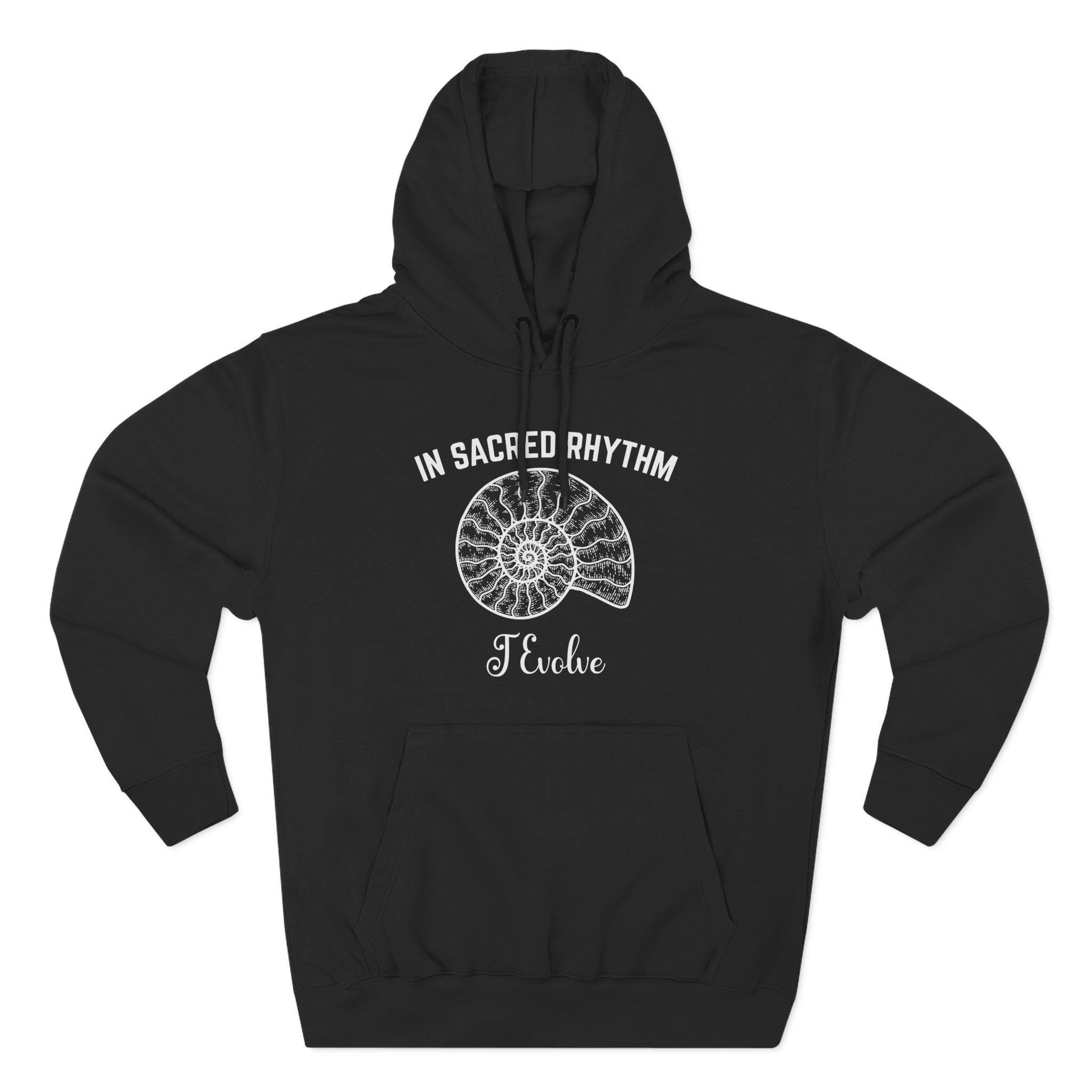 In Sacred Rhythm I Evolve Nautilus Sacred Geometry Premium Unisex Hoodie