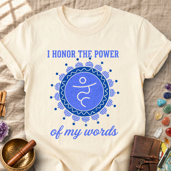 I Honor the Power of My Words Vishuddha Throat Chakra Comfort Colors® Unisex T-Shirt