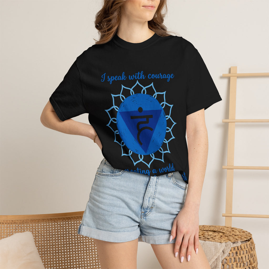 I Speak With Courage Creating a World Aligned With My Heart Throat Chakra Comfort Colors® Unisex T-Shirt