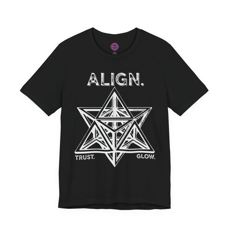 Align Trust Glow Merkaba Sacred Geometry Premium Unisex T-Shirt