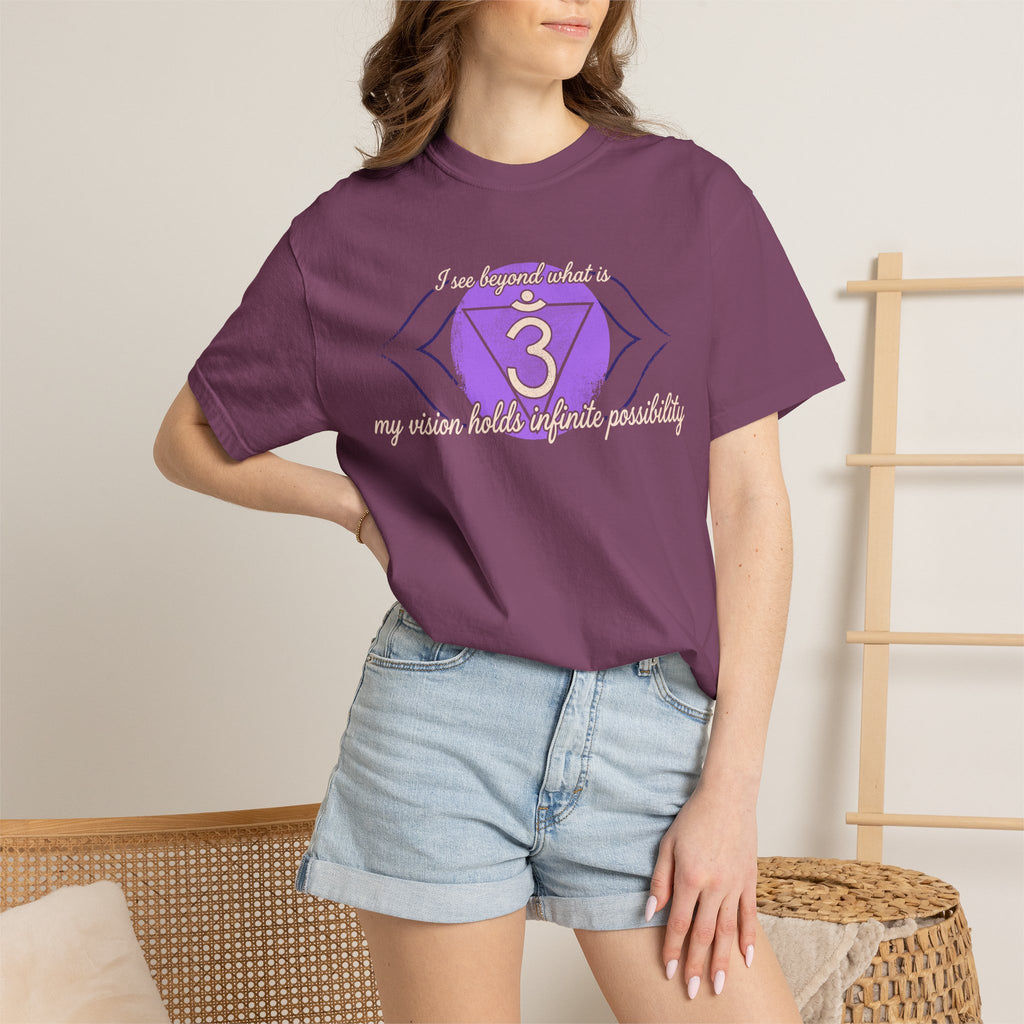 I See Beyond What Is My Vision Holds Infinite Possibility Third Eye Chakra Comfort Colors® Unisex T-Shirt