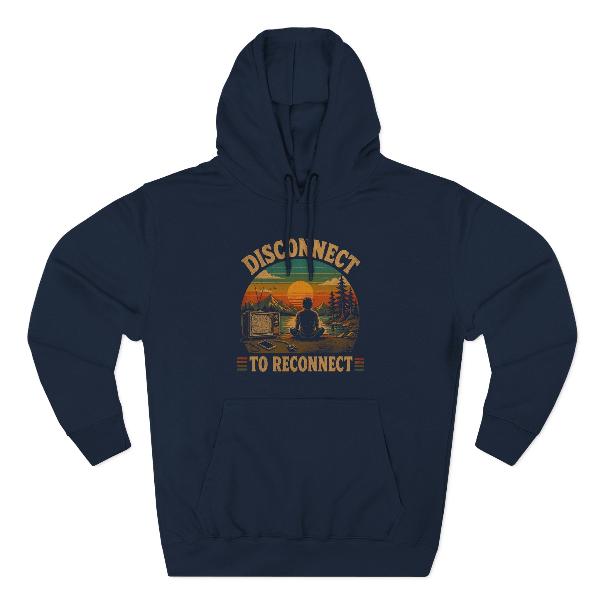 Disconnect to Reconnect Mindfulness Premium Unisex Hoodie