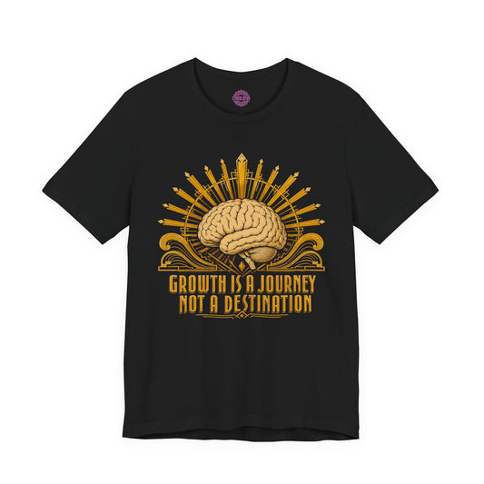 Growth Is A Journey Not A Destination Art Deco Premium Unisex T-Shirt