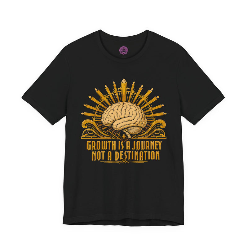 Growth Is A Journey Not A Destination Art Deco Premium Unisex T-Shirt