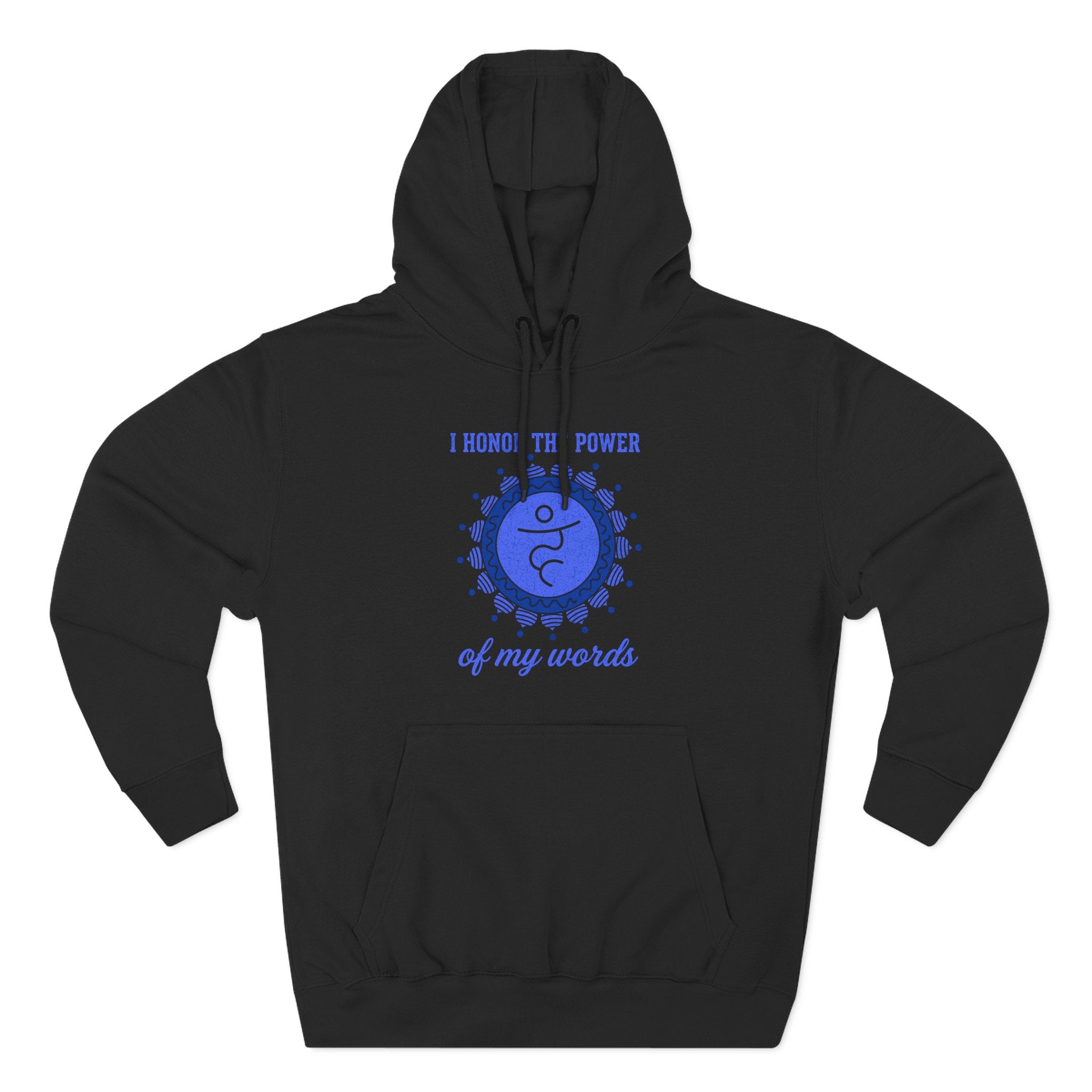 I Honor the Power of My Words Vishuddha Throat Chakra Premium Unisex Hoodie
