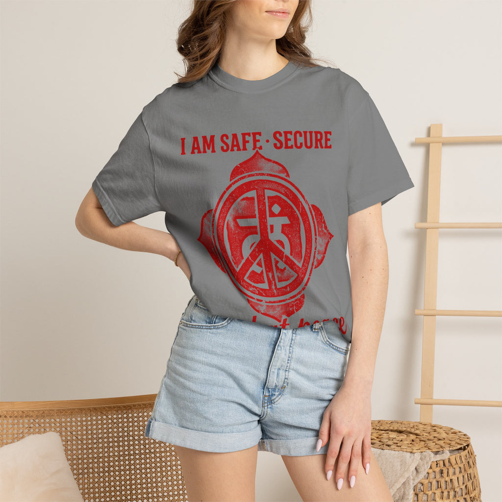 I Am Safe Secure and at Peace Root Chakra Comfort Colors® Unisex T-Shirt