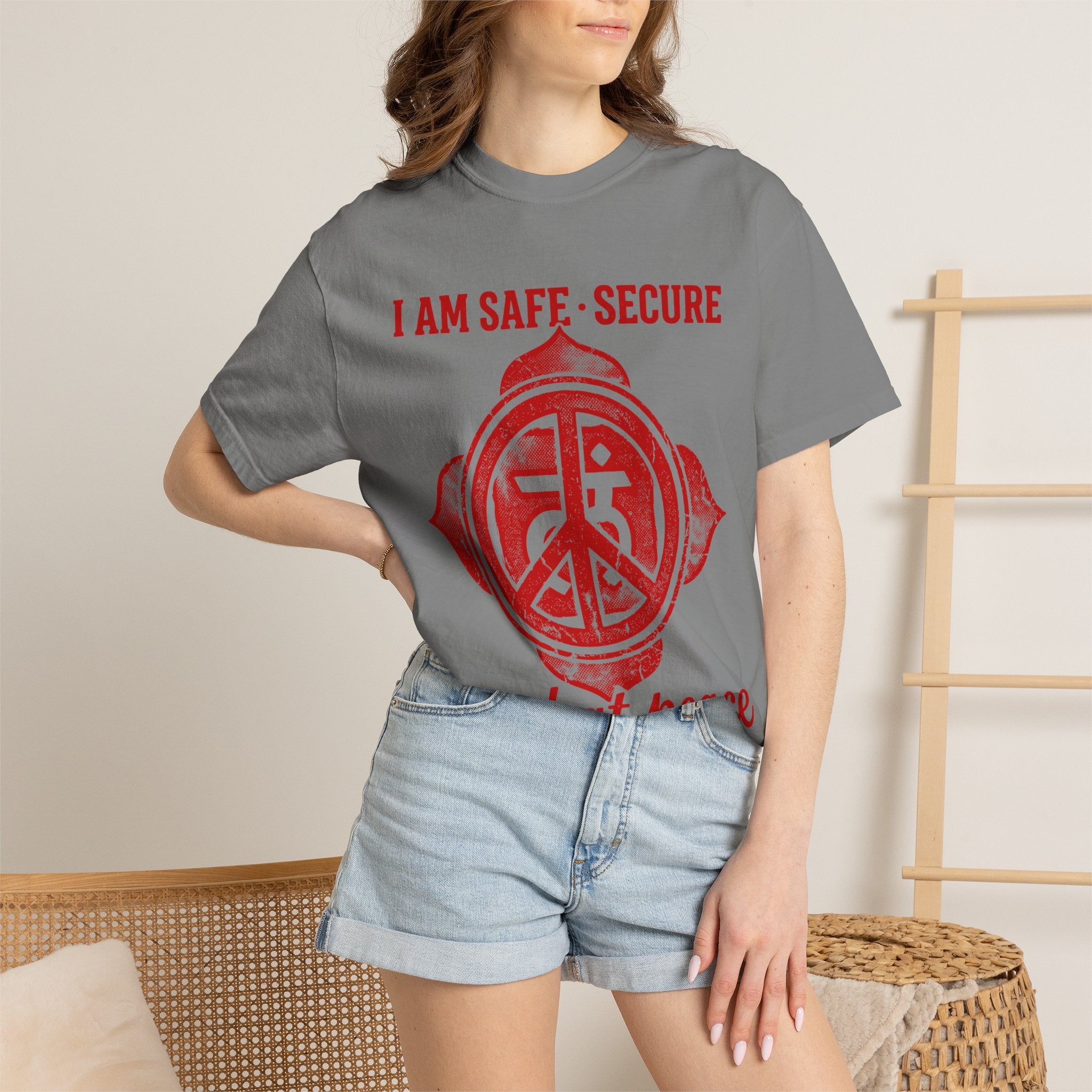 I Am Safe Secure and at Peace Root Chakra Comfort Colors® Unisex T-Shirt