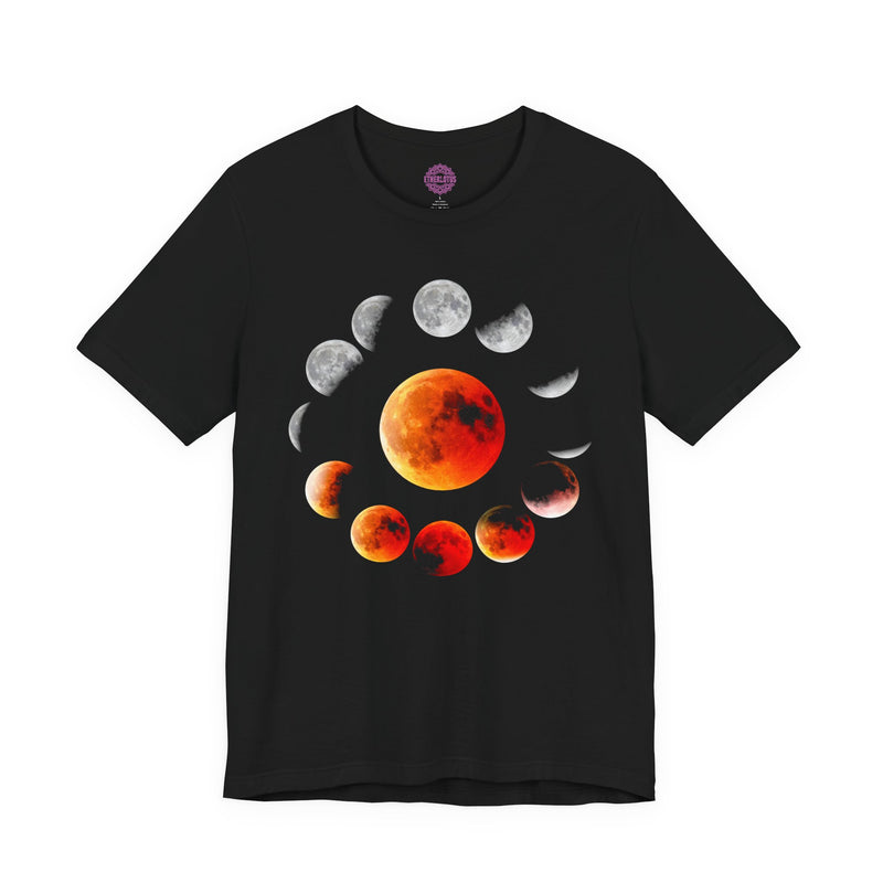 Crimson Lunar Eclipse Cycle Premium Unisex T-Shirt