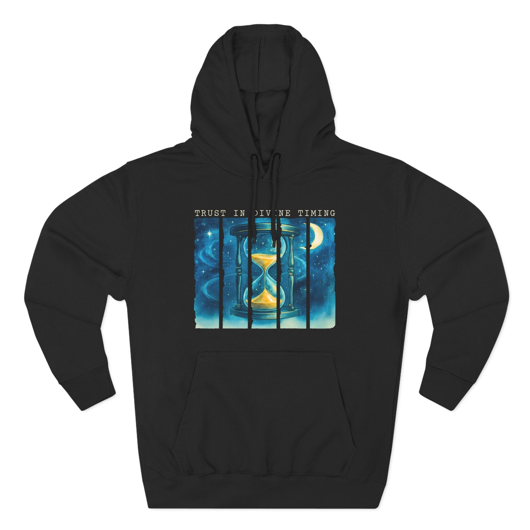 Trust In Divine Timing Celestial Hourglass Premium Unisex Hoodie
