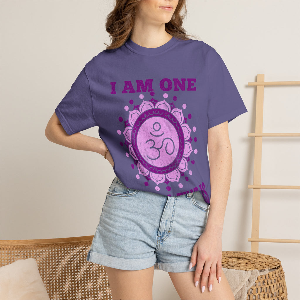 I Am One With All That Is Crown Chakra Om Sahasrara Comfort Colors® Unisex T-Shirt