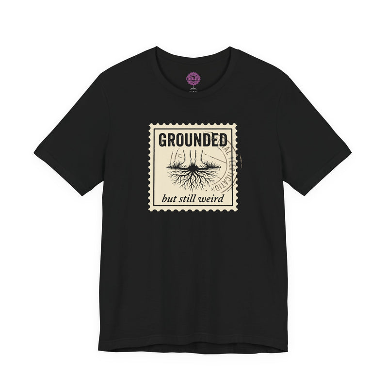 Grounded But Still Weird Postage Stamp Premium Unisex T-Shirt