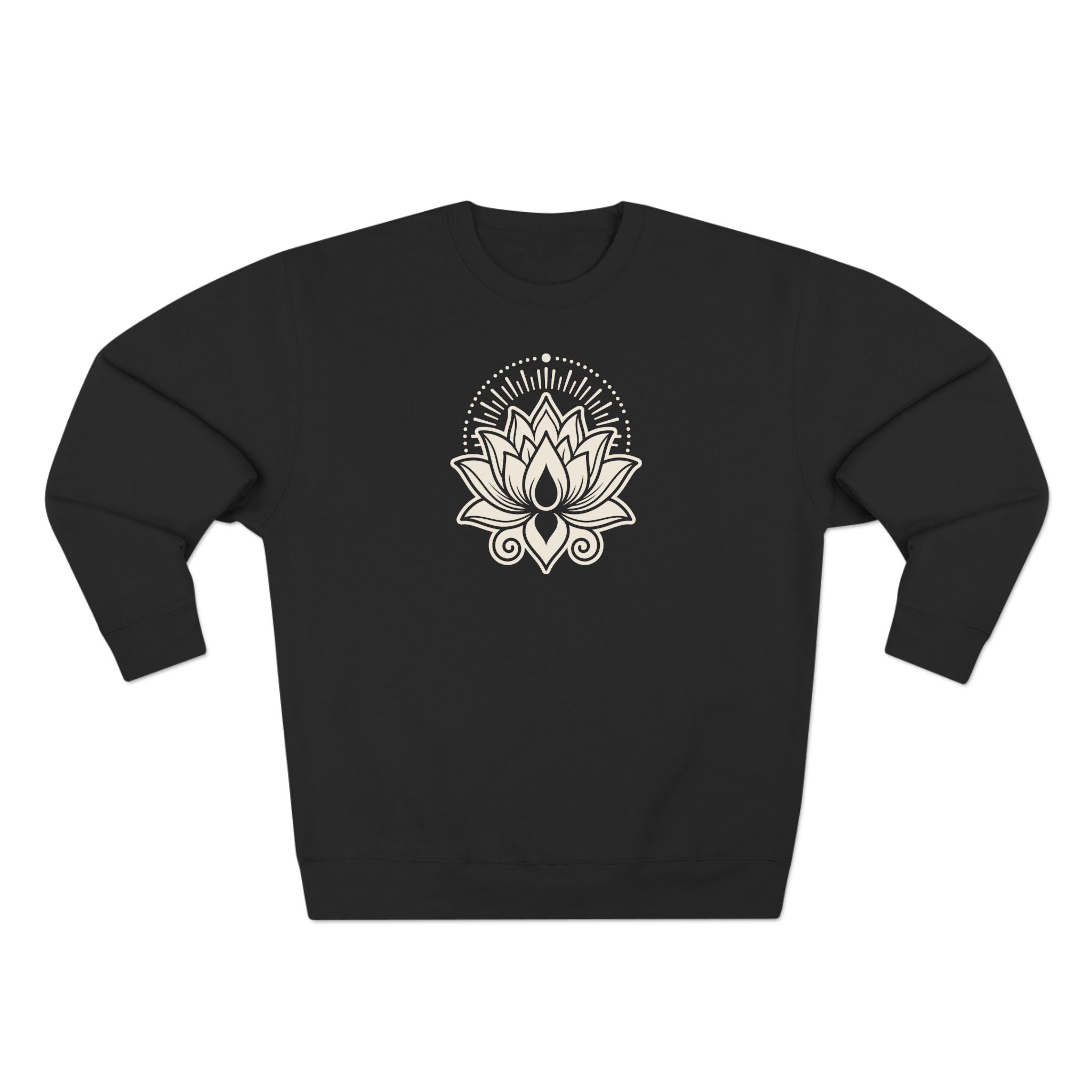 Sacred Lotus Radiant Light Aura Botanical Premium Unisex Sweatshirt