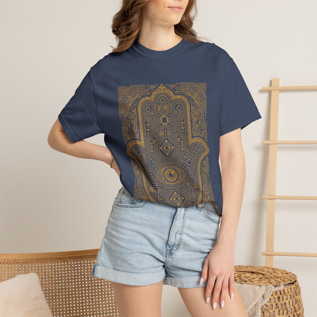 Sacred Circuit Hamsa Divine Protection Comfort Colors® Unisex T-Shirt