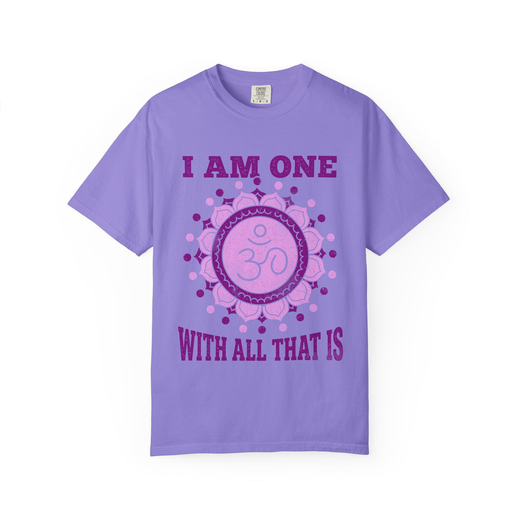 I Am One With All That Is Crown Chakra Om Sahasrara Comfort Colors® Unisex T-Shirt