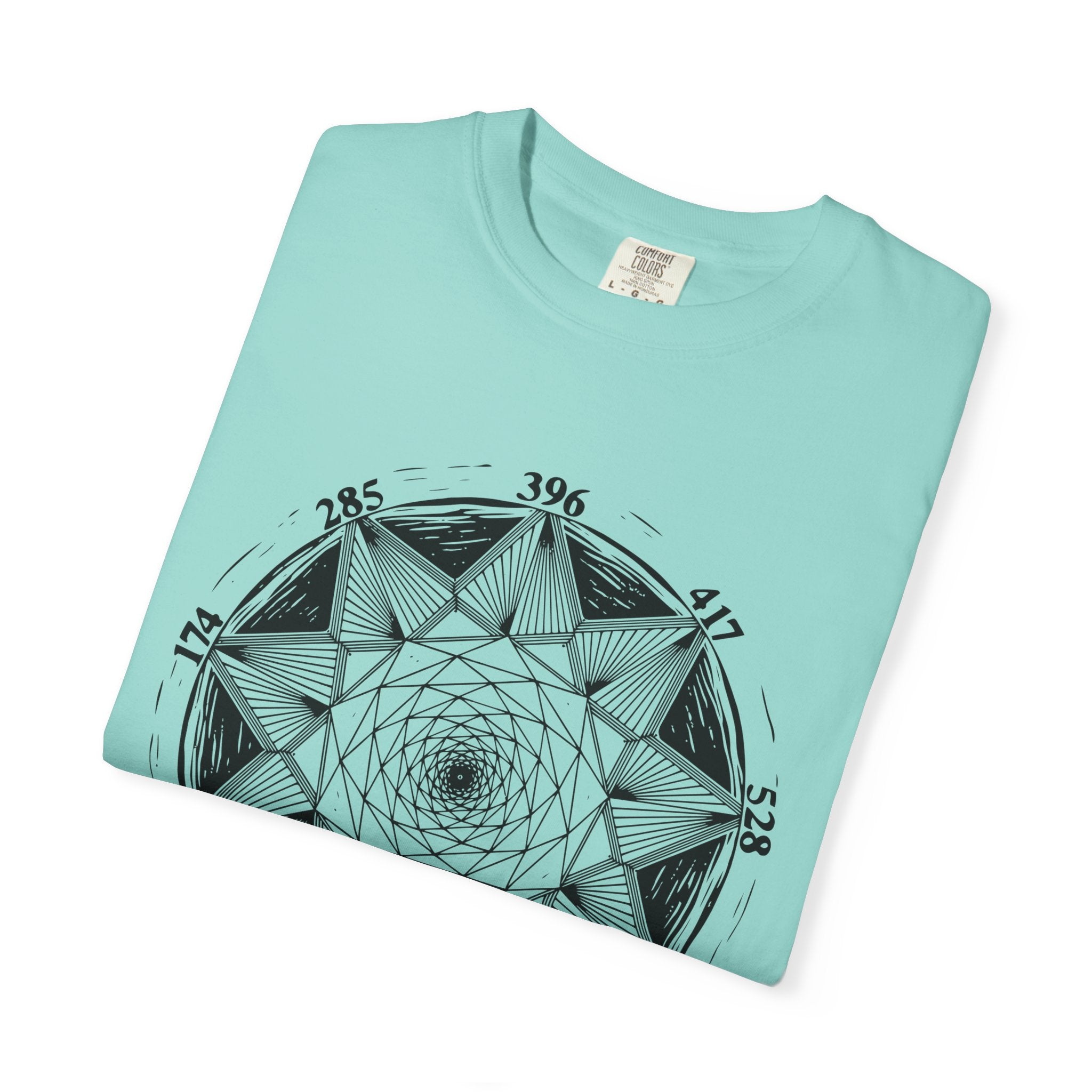 All Solfeggio Frequencies Sacred Geometry Mandala Vibrational Art Comfort Colors® Unisex T-Shirt