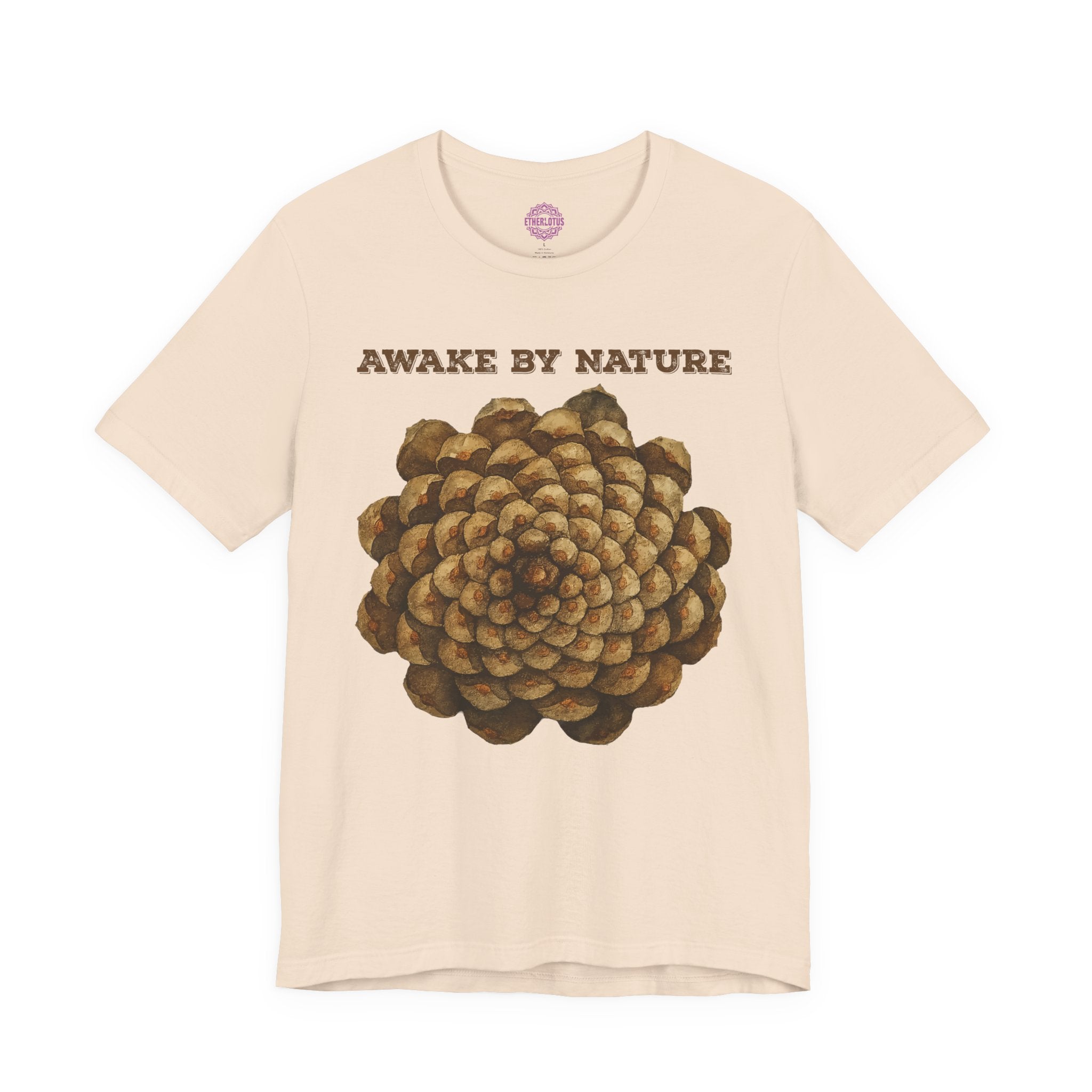 Awake By Nature Fibonacci Pinecone Sacred Geometry Premium Unisex T-Shirt
