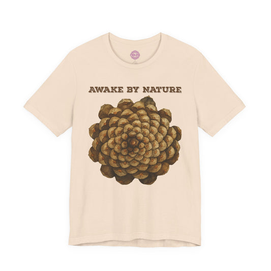 Awake By Nature Fibonacci Pinecone Sacred Geometry Premium Unisex T-Shirt