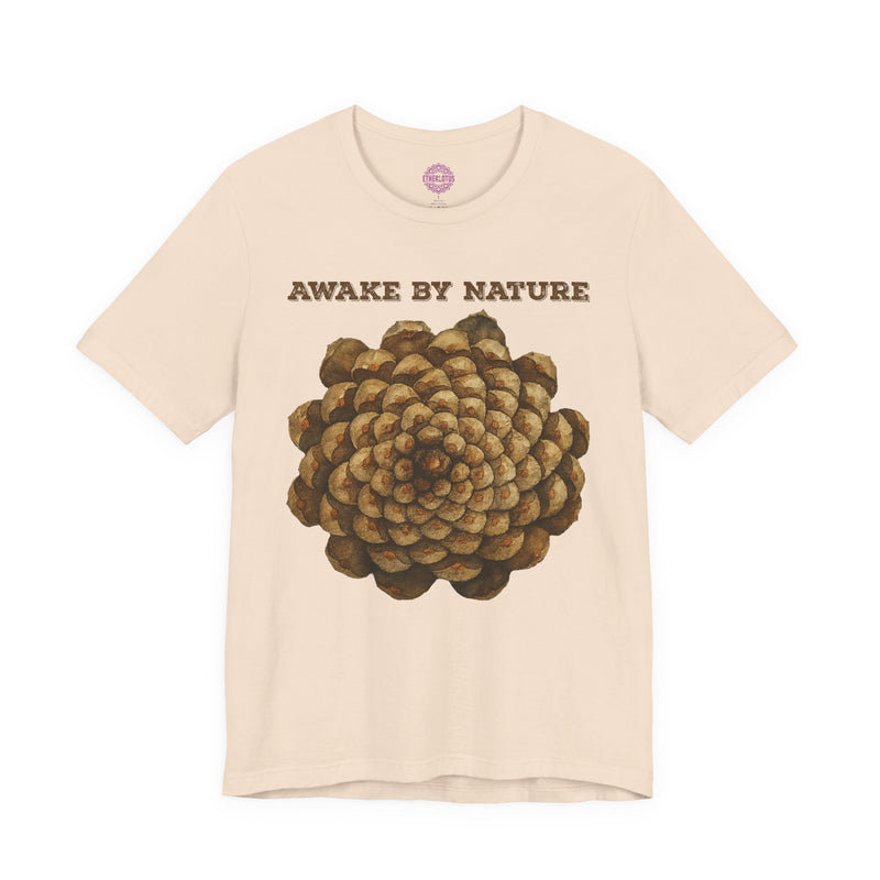 Awake By Nature Fibonacci Pinecone Sacred Geometry Premium Unisex T-Shirt