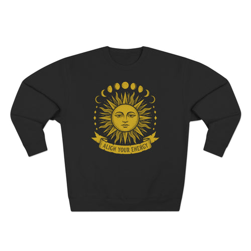 Align Your Energy Sun & Moon Phases Premium Unisex Sweatshirt