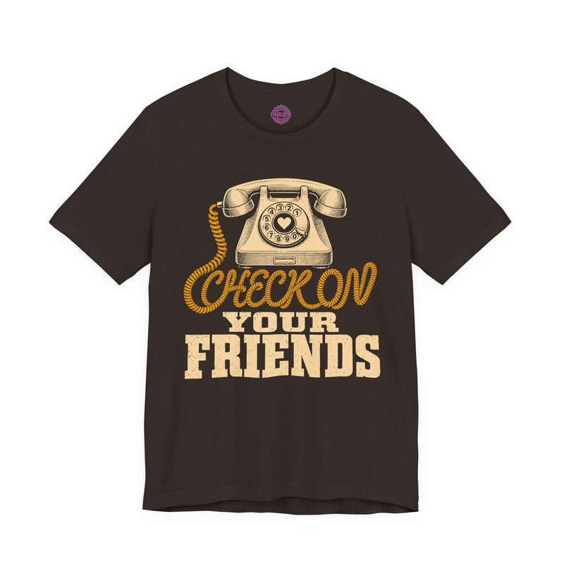 Check On Your Friends Vintage Telephone Premium Unisex T-Shirt
