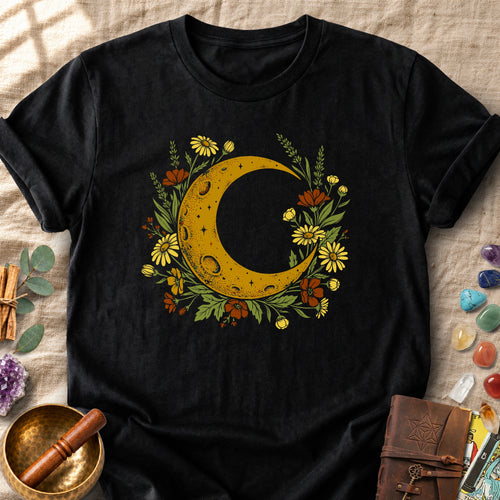 Crescent Moon Wildflower Wreath Comfort Colors® Unisex T-Shirt