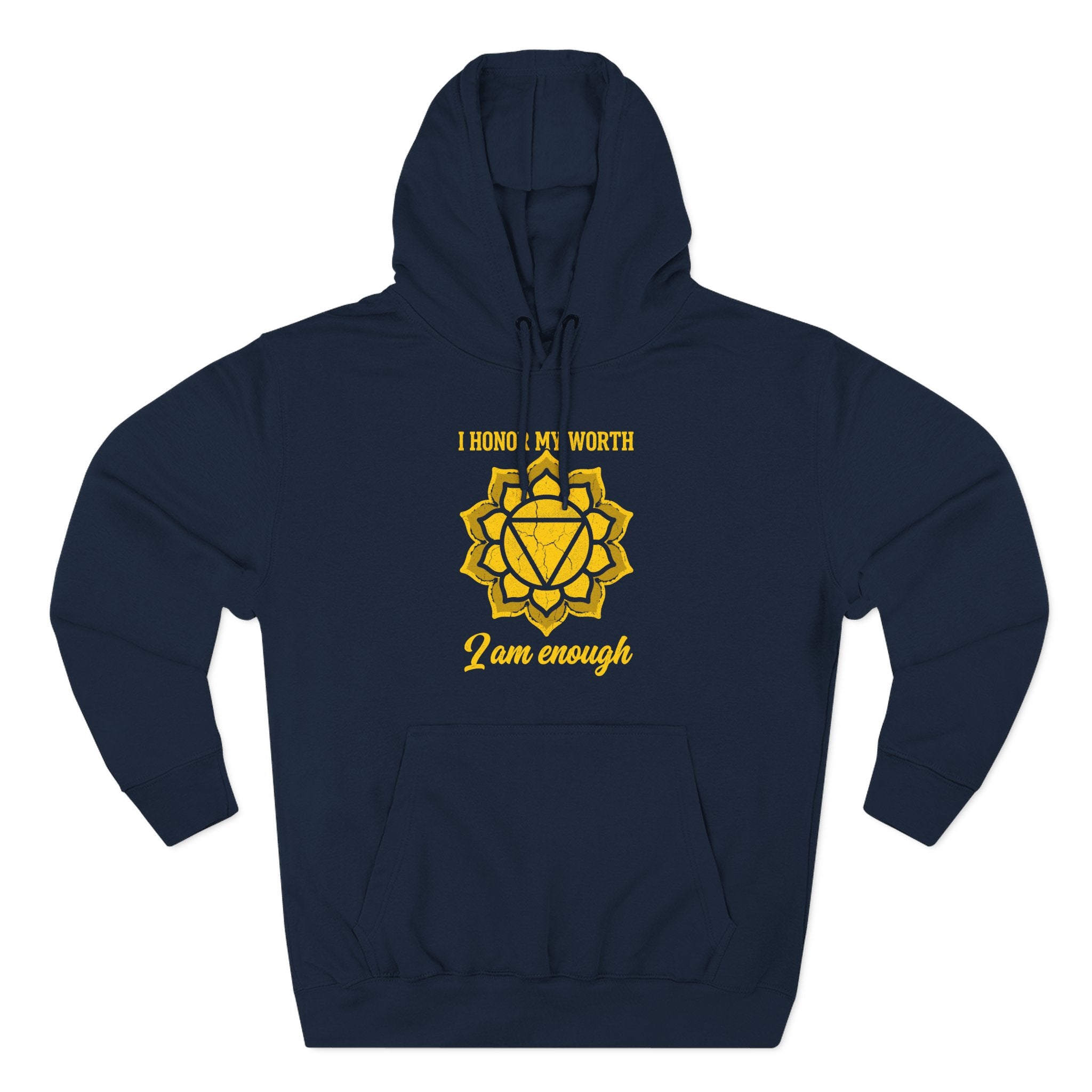 I Honor My Worth I Am Enough Solar Plexus Chakra Premium Unisex Hoodie