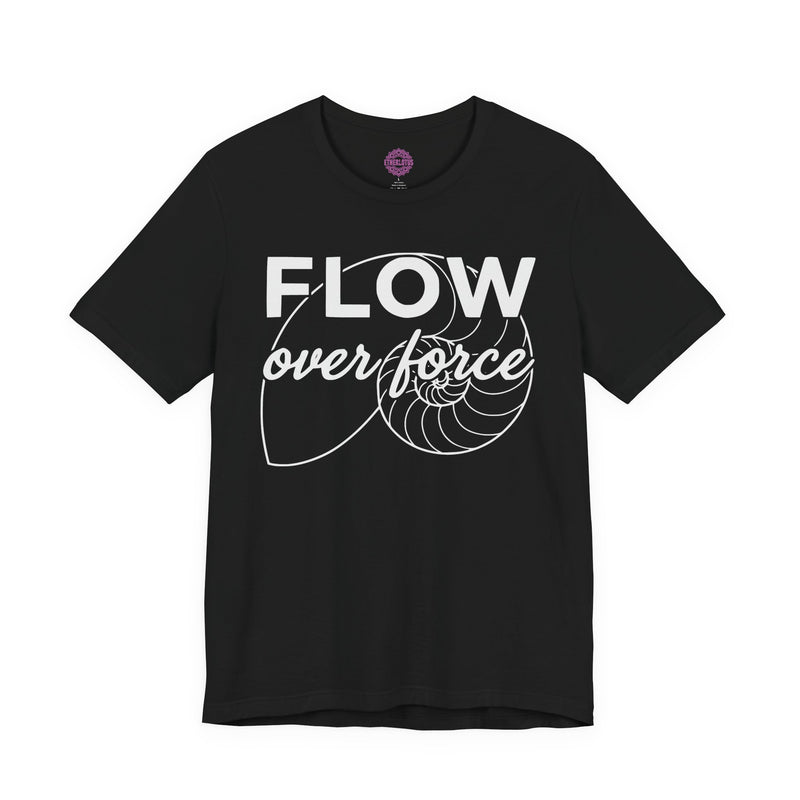 Flow Over Force Nautilus Shell Sacred Geometry Premium Unisex T-Shirt