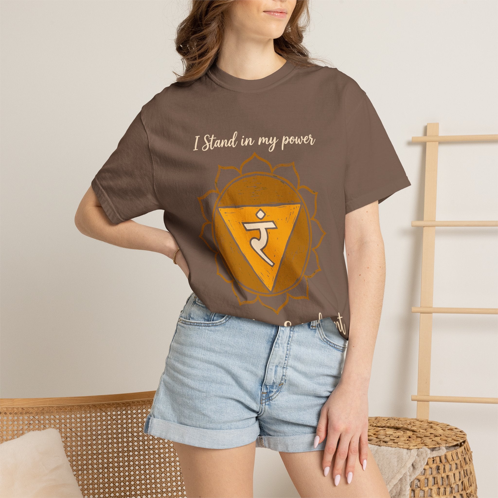 I Stand in My Power Unshaken and Radiant Solar Plexus Chakra Comfort Colors® Unisex T-Shirt