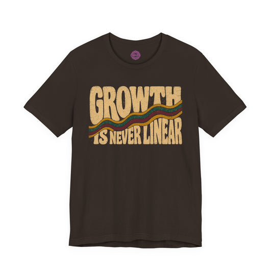 Growth Is Never Linear Retro Wave Premium Unisex T-Shirt