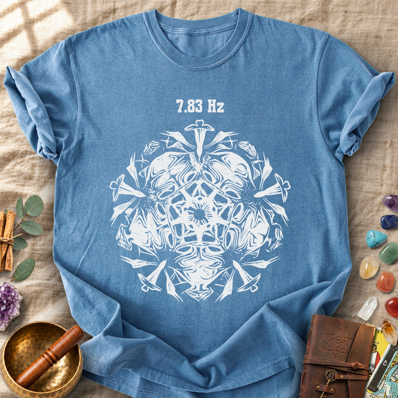 7.83 Hz Schumann Resonance Cymatics Earth Frequency Grounding Comfort Colors® Unisex T-Shirt