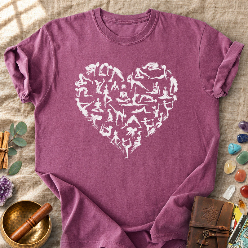 Yoga Heart Asana Poses Comfort Colors® Unisex T-Shirt