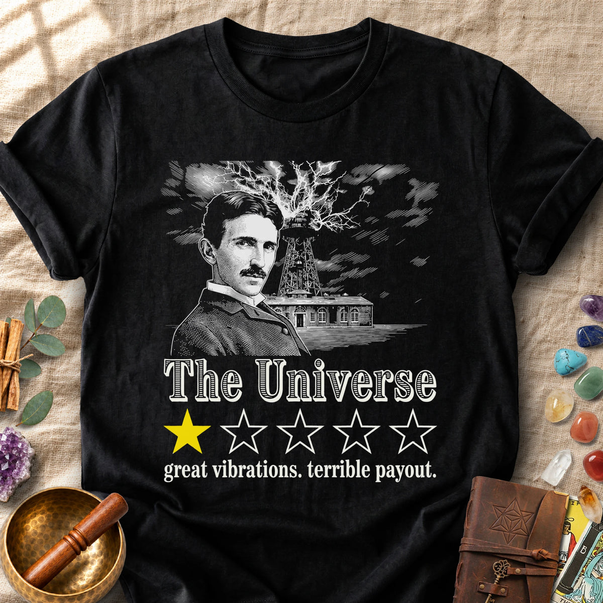 The Universe One Star Review Tesla Comfort Colors® Unisex T-Shirt