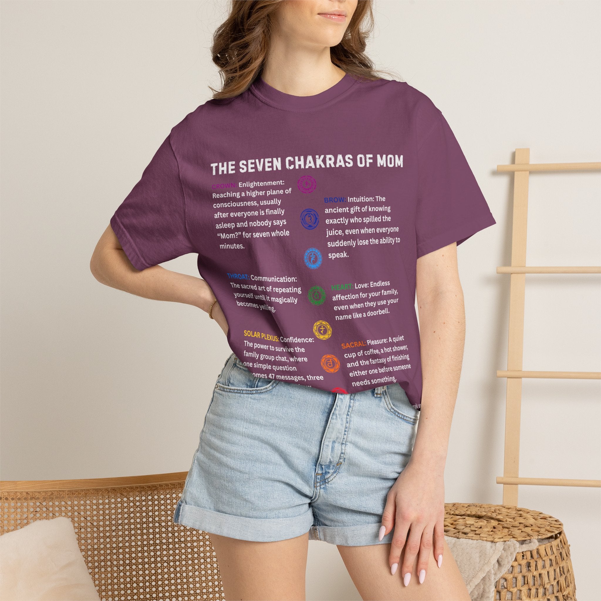 The Seven Chakras Of Mom Spiritual Humor Comfort Colors® Unisex T-Shirt