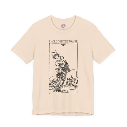 Strength Gentle Power Tarot Premium Unisex T-Shirt