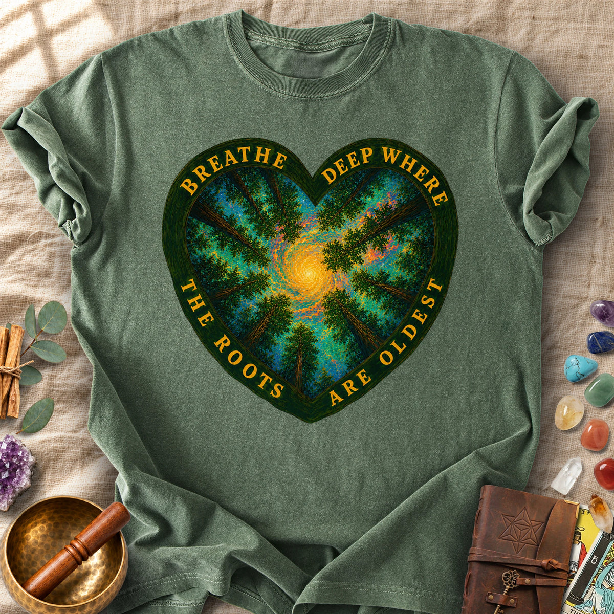 Ancient Forest Heart Sacred Roots Comfort Colors® Unisex T-Shirt