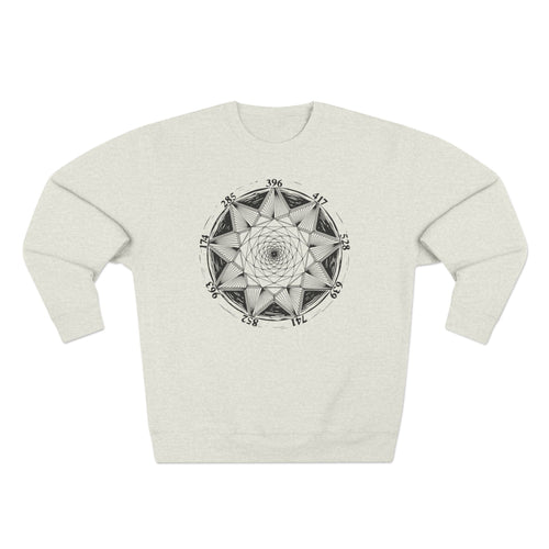 All Solfeggio Frequencies Sacred Geometry Mandala Sound Premium Unisex Sweatshirt