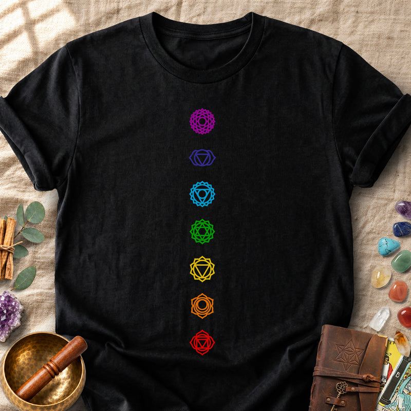 Seven Chakras Vertical Stack Comfort Colors® Unisex T-Shirt