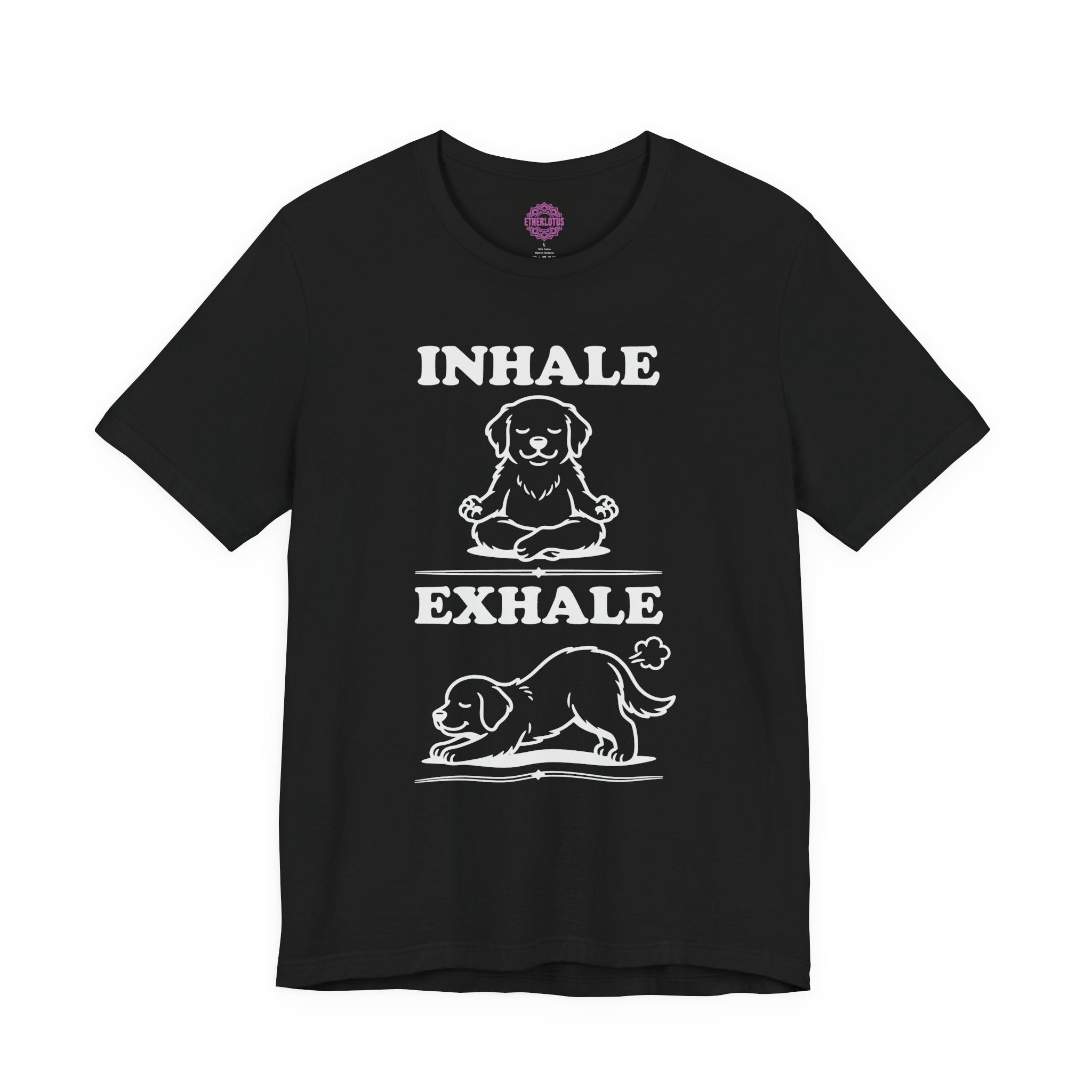 Inhale Exhale Puppy Breathwork Practice Humor Premium Unisex T-Shirt