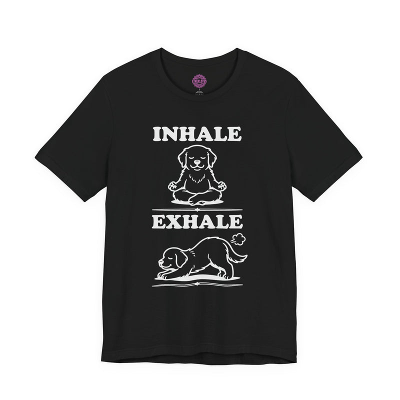 Inhale Exhale Puppy Breathwork Practice Humor Premium Unisex T-Shirt